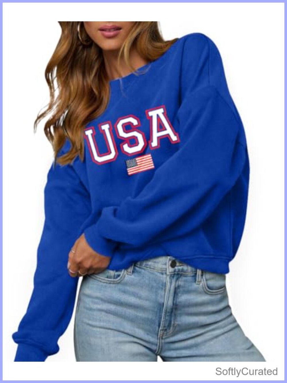 LEEDYA Crew Neck Long Sleeve Oversized Sweatshirt for Women